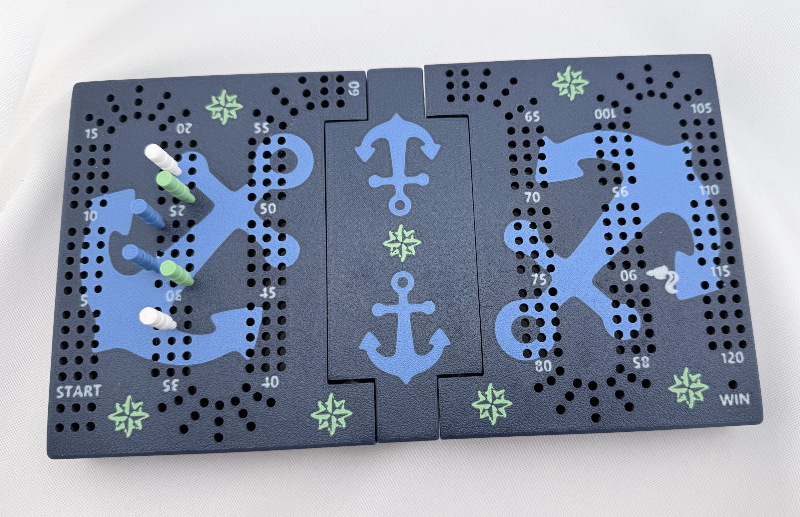 Homemade Travel Cribbage Board with Card and Peg Storage - Image 7