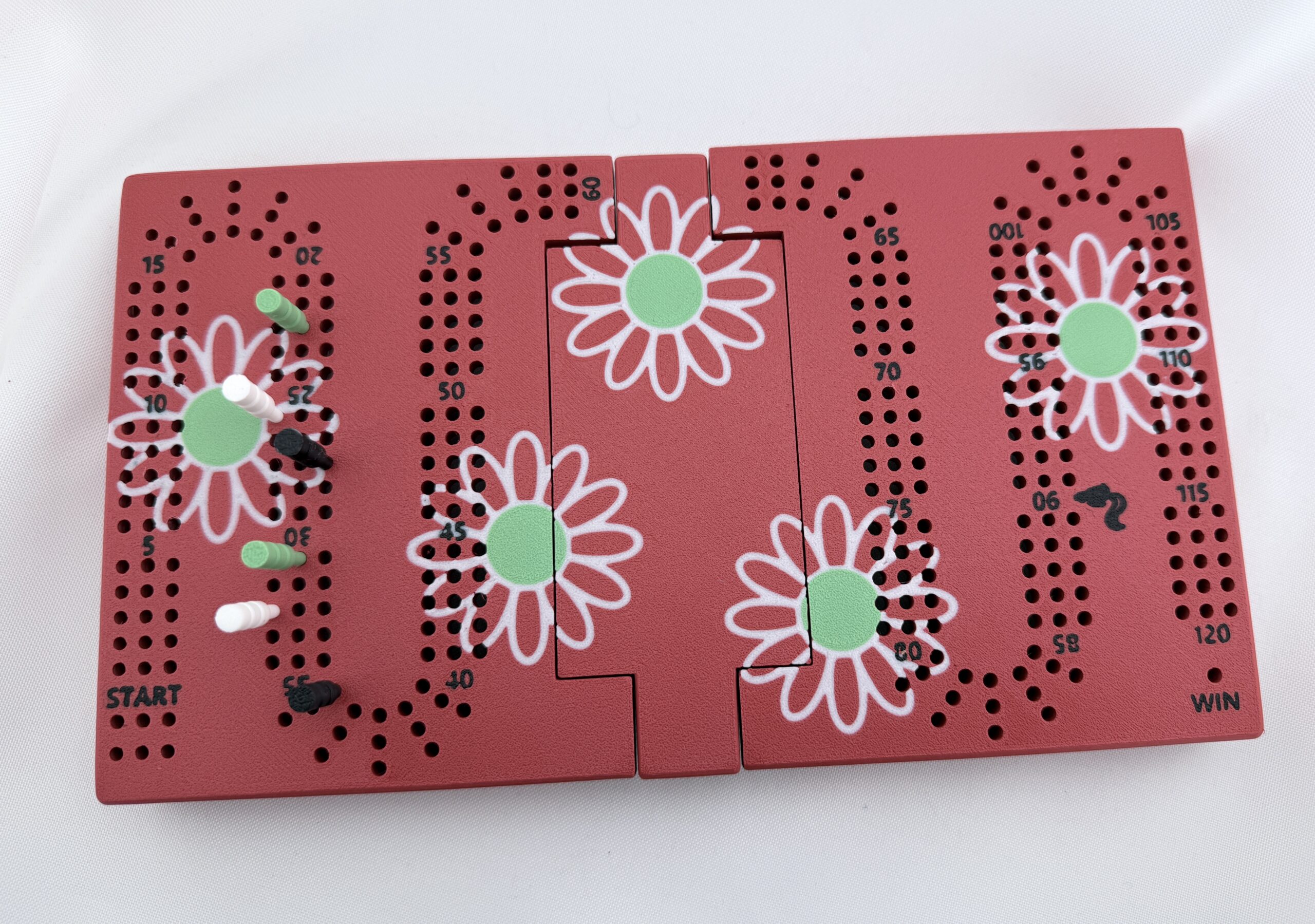 Homemade Travel Cribbage Board with Card and Peg Storage - Image 6