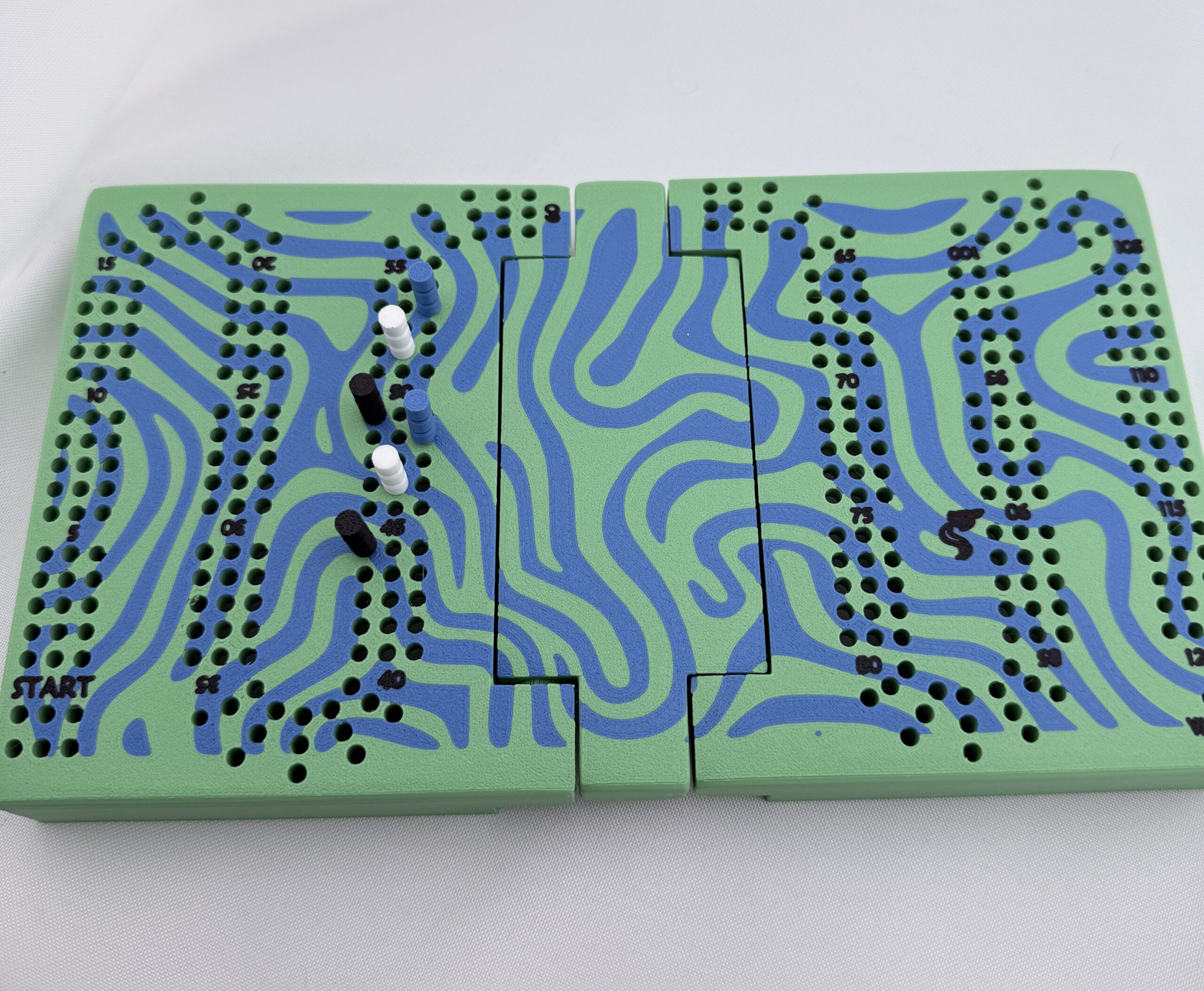 Homemade Travel Cribbage Board with Card and Peg Storage - Image 4
